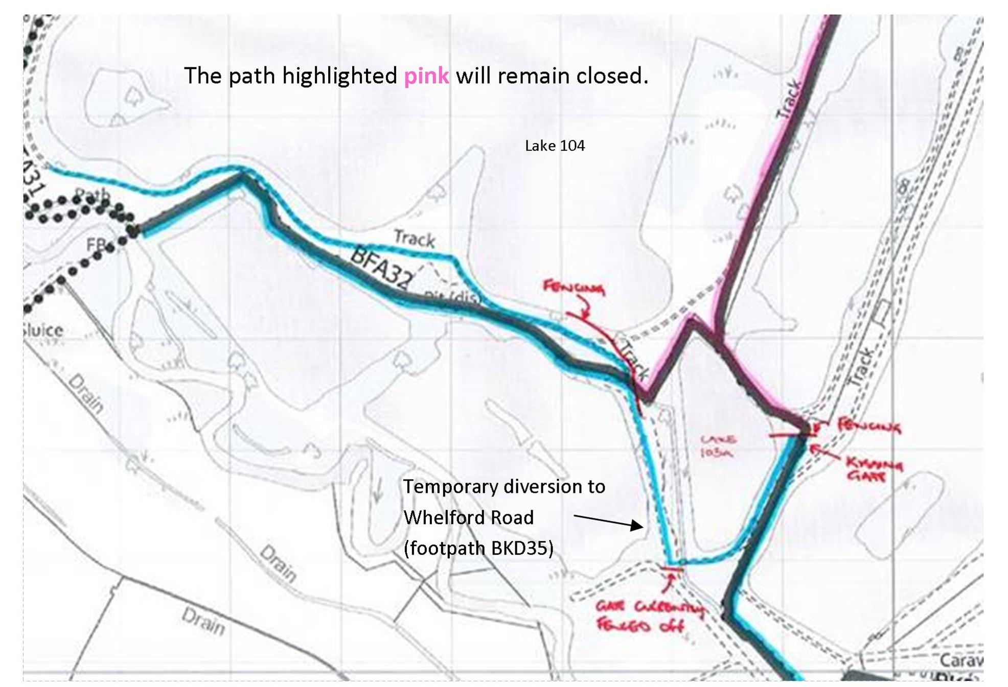 Lake 104 footpaths update